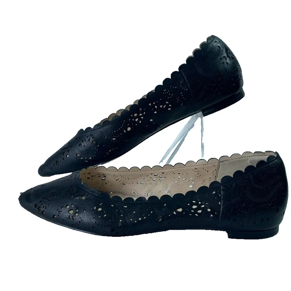Cole Haan Shoes Women 9B Callie Perforated Leather Scallop Paisley Floral